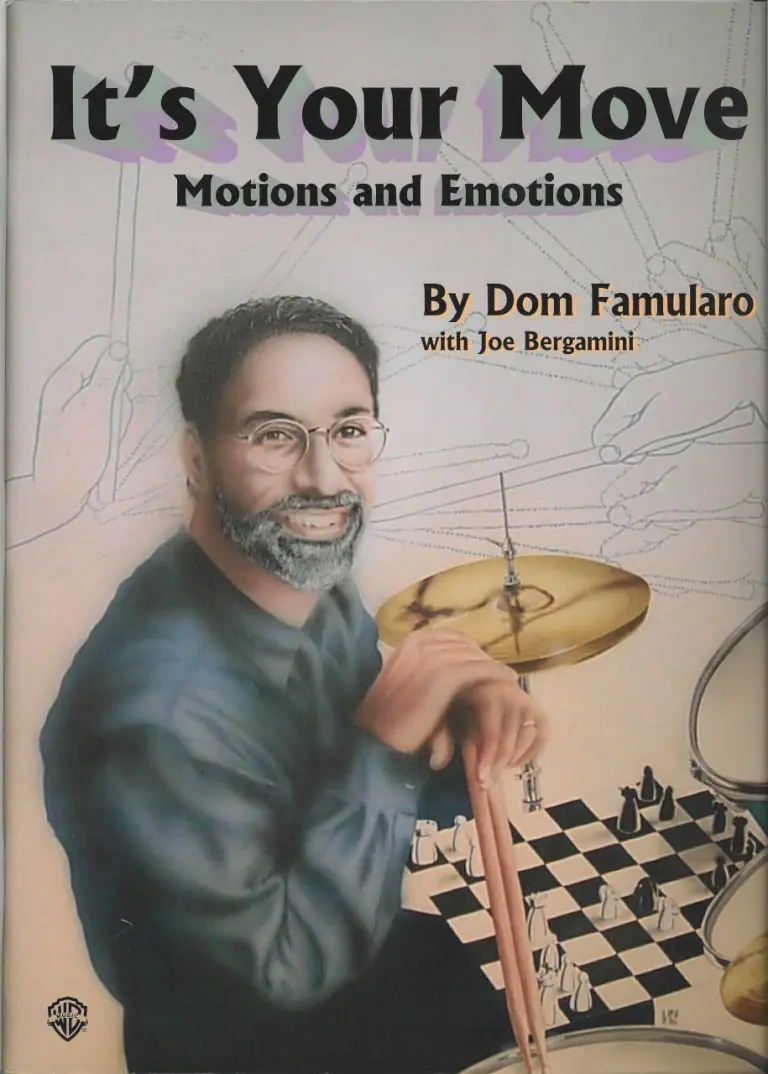 Un libro sobre movimientos modernos y técnica de batería de Dom Famularo